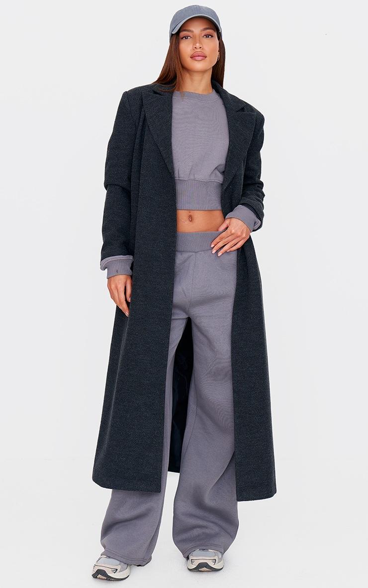 Pretty Little Thing Tall Steel Blue Cropped Oversized Sweatshirt