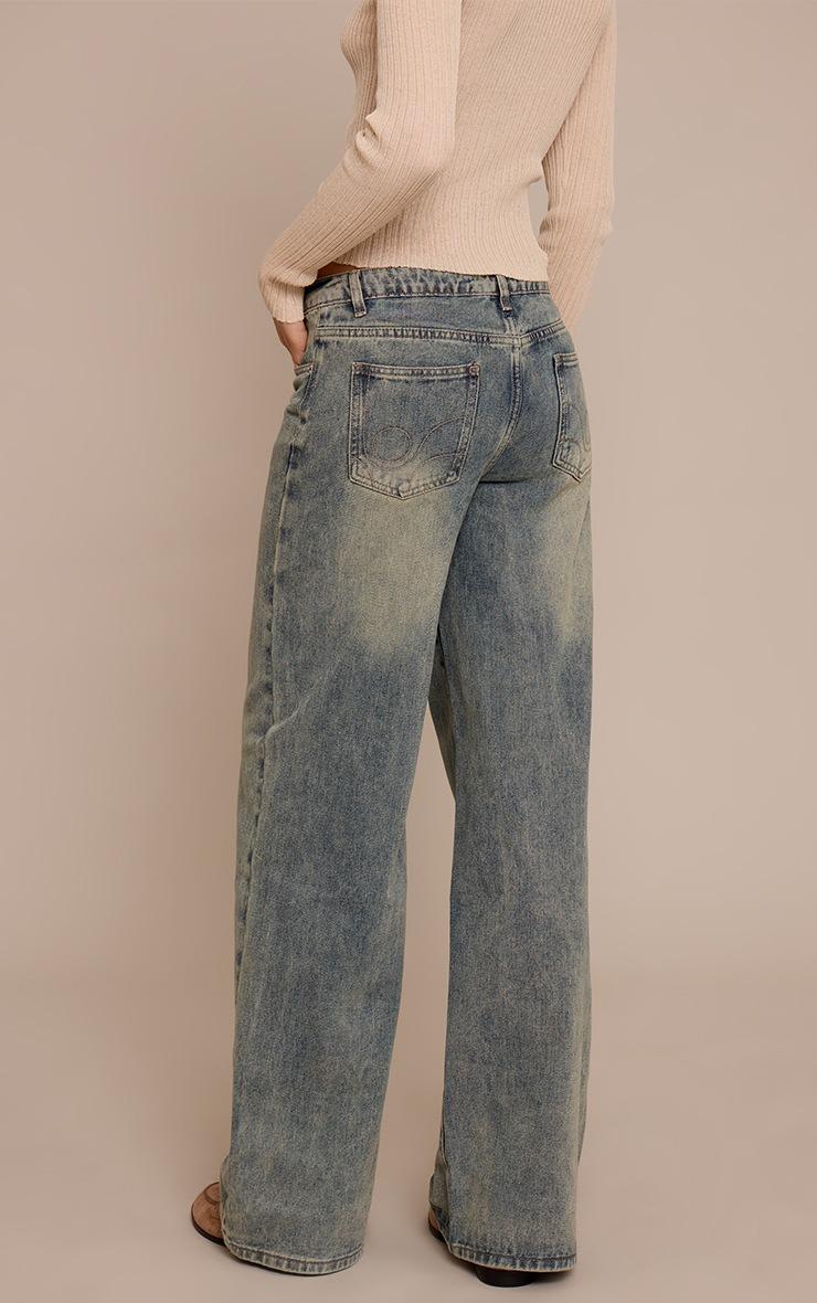 Pretty Little Thing Tall Vintage Light Wash Mid Rise Wide Leg Jeans