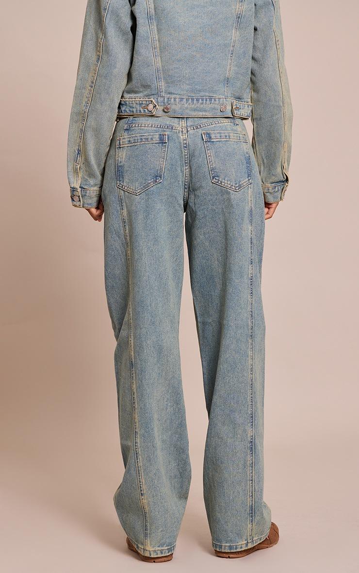 Pretty Little Thing Tall Vintage Seam Detail Low Rise Barrel Jeans