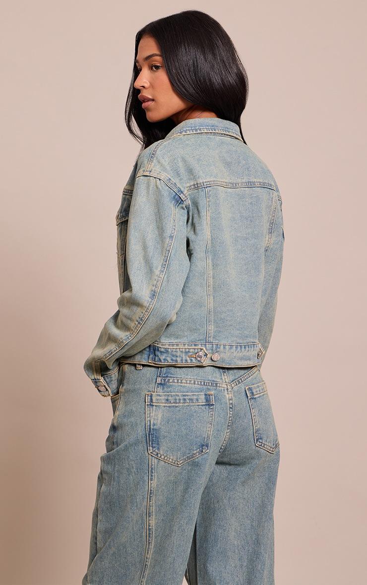 Pretty Little Thing Tall Vintage Slim Fit Denim Jacket