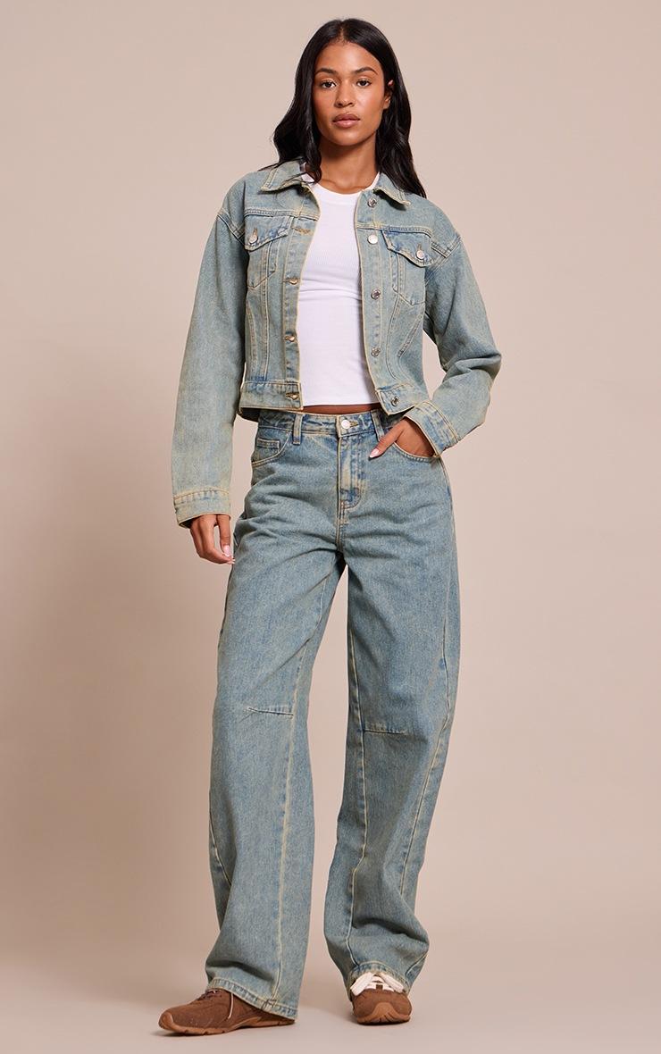 Pretty Little Thing Tall Vintage Slim Fit Denim Jacket