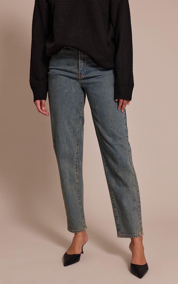 Pretty Little Thing Tall Vintage Wash High Waist Mom Jeans