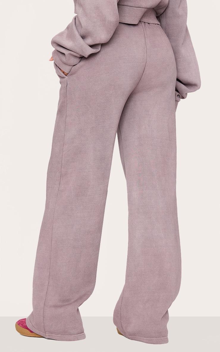 Pretty Little Thing Tall Washed Brown Drawstring Wide Leg Sweatpants