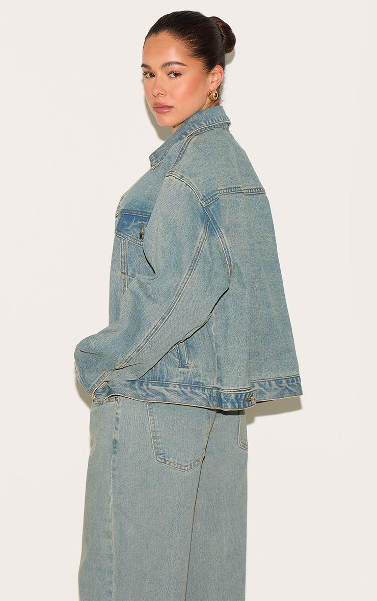 Pretty Little Thing Vintage Blue Oversized Classic Denim Jacket
