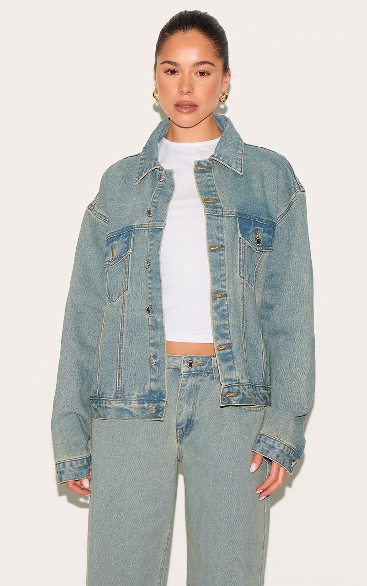 Pretty Little Thing Vintage Blue Oversized Classic Denim Jacket