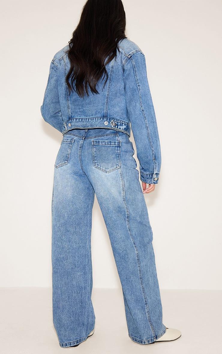Pretty Little Thing Vintage Seam Detail Low Rise Barrel Jeans