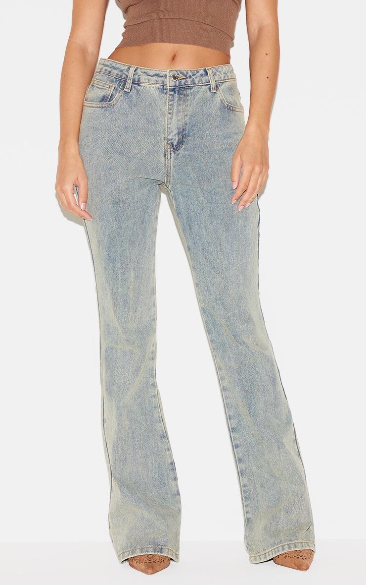 Pretty Little Thing Vintage Slim Fit Low Rise Flared Jeans