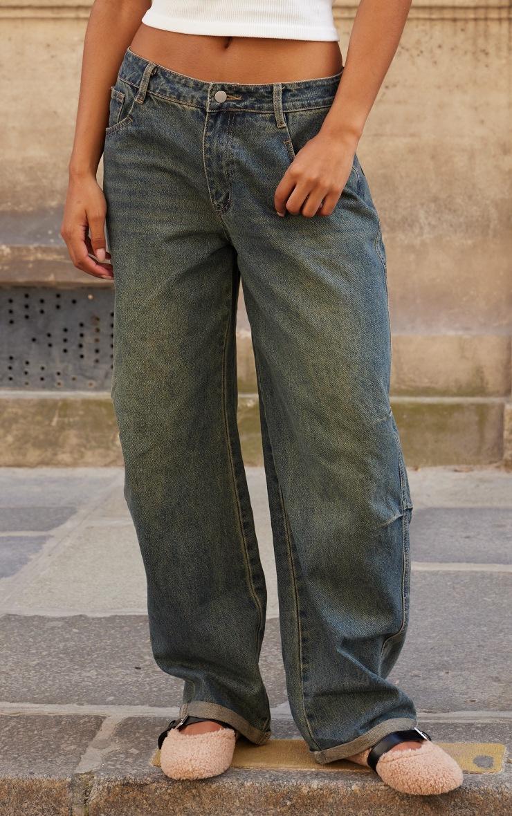 Pretty Little Thing Vintage Turn Up Hem Barrel Style Jeans