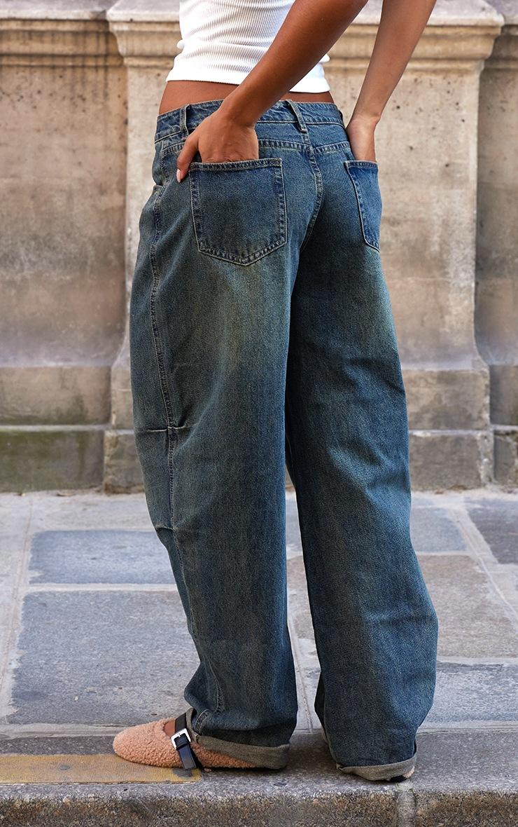 Pretty Little Thing Vintage Turn Up Hem Barrel Style Jeans