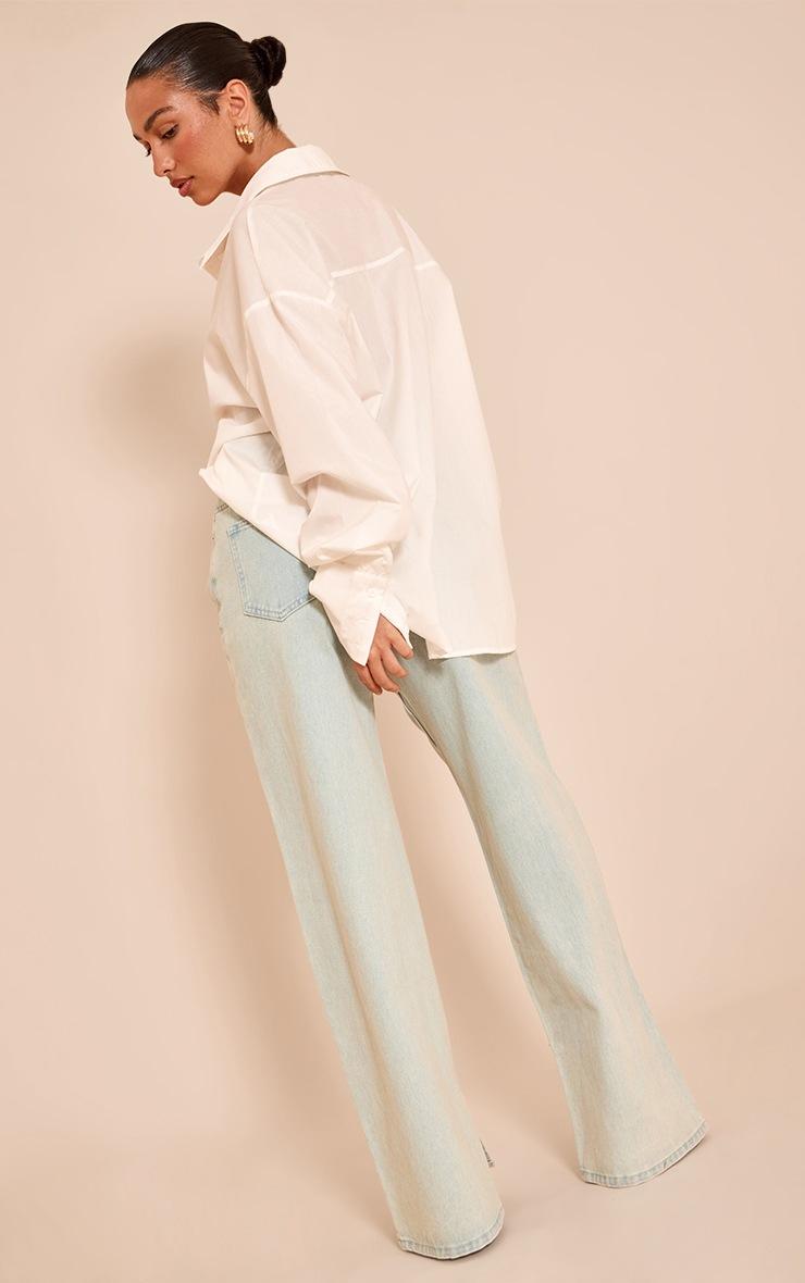 Pretty Little Thing Vintage Wash High Rise Split Hem Boyfriend Jeans