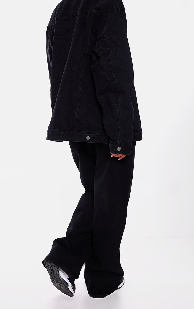 Pretty Little Thing Washed Black Low Rise Faded Boyfriend Jeans