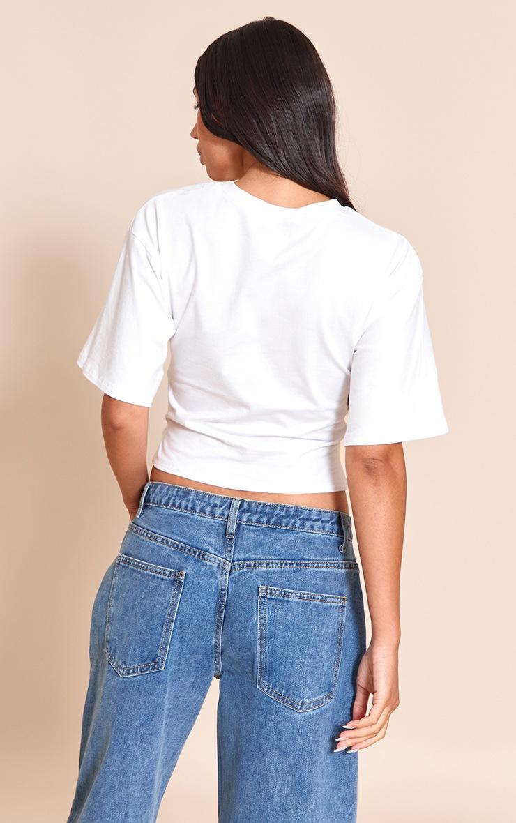 Pretty Little Thing White Cotton Wrap Front T Shirt