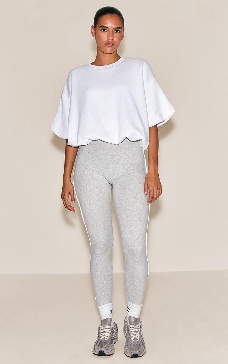 Pretty Little Thing White Elasticated Puff Boxy Sweatshirt