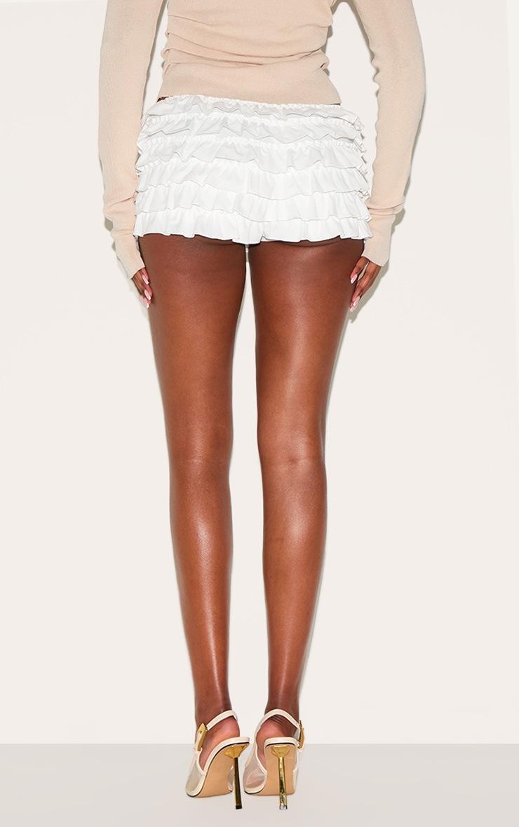 Pretty Little Thing White Extreme Frilly Bloomer Shorts