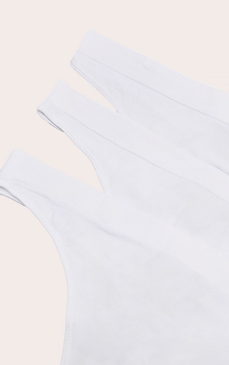Pretty Little Thing White Pack Of 3 Seamless Thongs