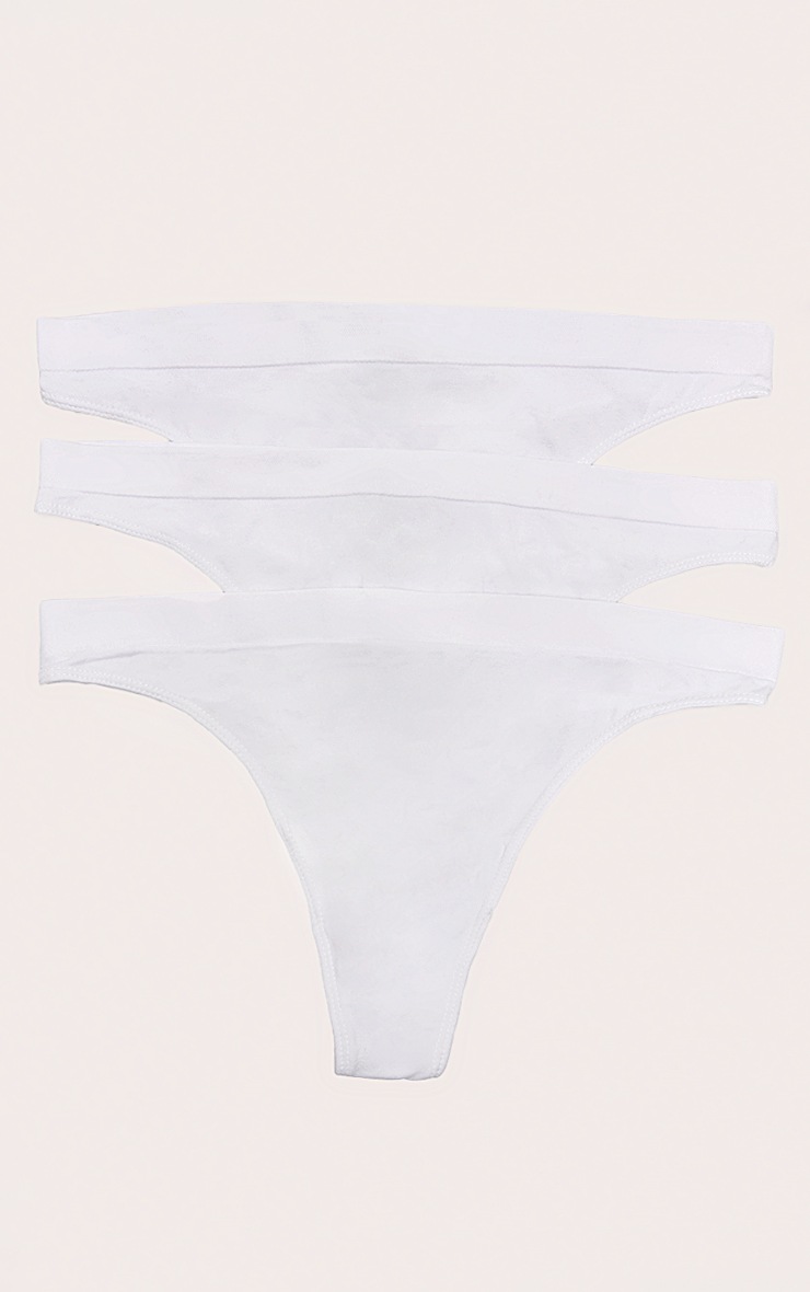 Pretty Little Thing White Pack Of 3 Seamless Thongs
