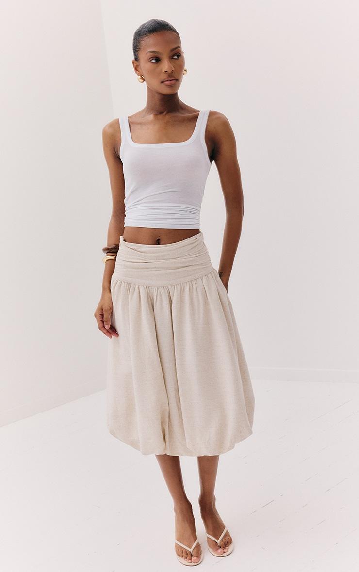 Pretty Little Thing White Sheer Soft Touch Scoop Neck Long Vest Top