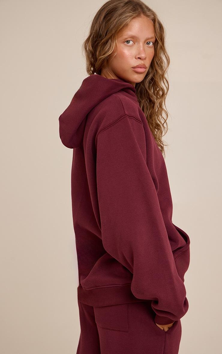 Pretty Little Thing Wine Cotton Fleece Pullover Hoodie